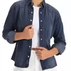 Chemise en denim stone washed ROSANE